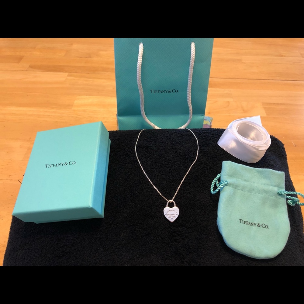 Authentic Tiffany & Co. Love Lock Charm Necklace